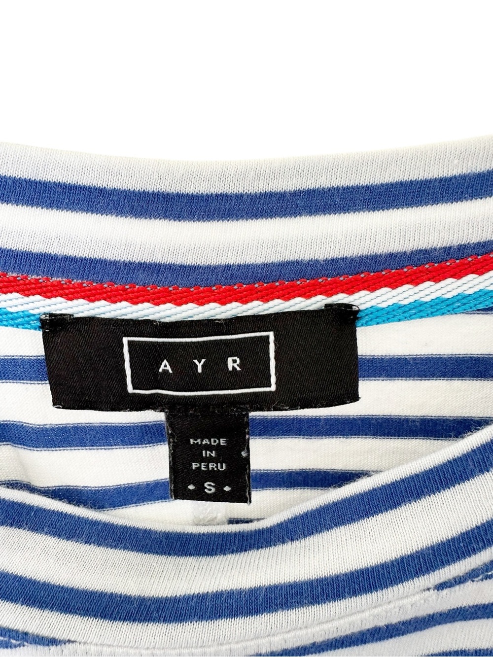 AYR • The Port Tee Blue White Stripe - Picture 3 of 9